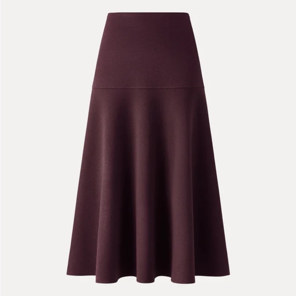 OGL FuzzLuxe Flared Maxi Skirt Ruby Red Size S - Picture 1 of 5